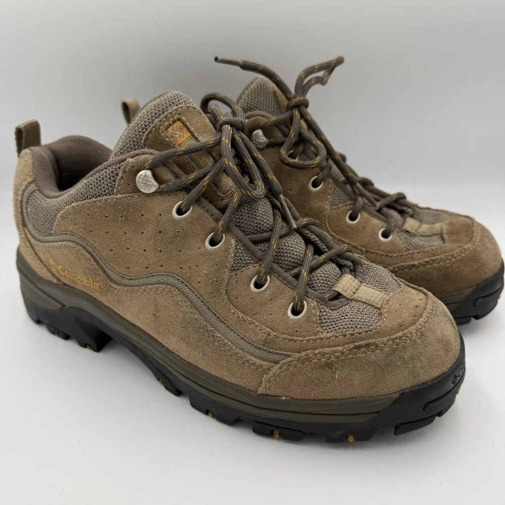 Columbia Rock Peak III Shoes Mens 8 Hiking Low Top Lace Up Trail Outdoors Brown